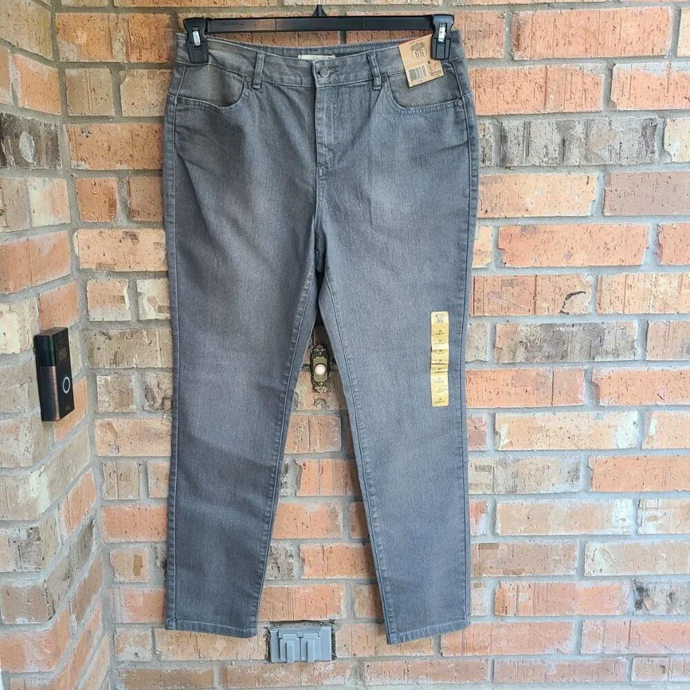 Route 66 Women's Starlight Colored Skinny Ankle Jeans Gray Size 31